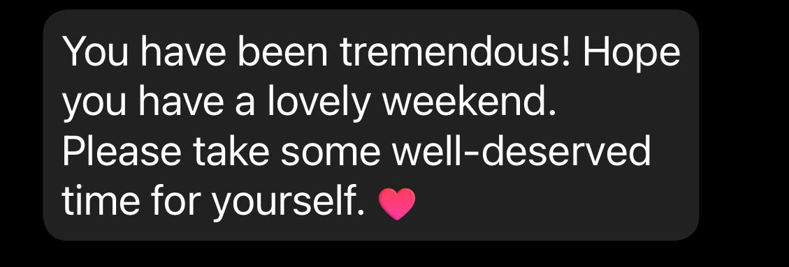 Client testimonial screenshot