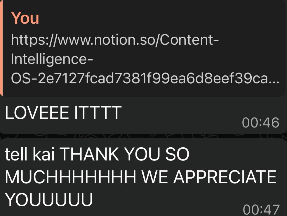 Client testimonial screenshot