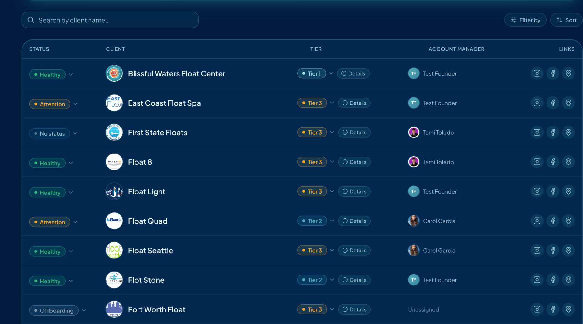 CLIENT DATABASE MODULE