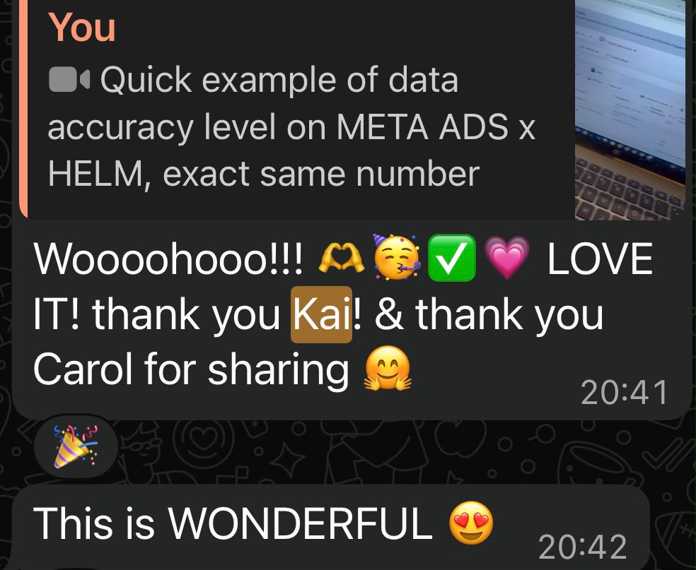 Client testimonial screenshot